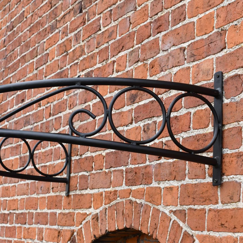 Close-up of the Bow Bracket Mounted on a Brick Wall