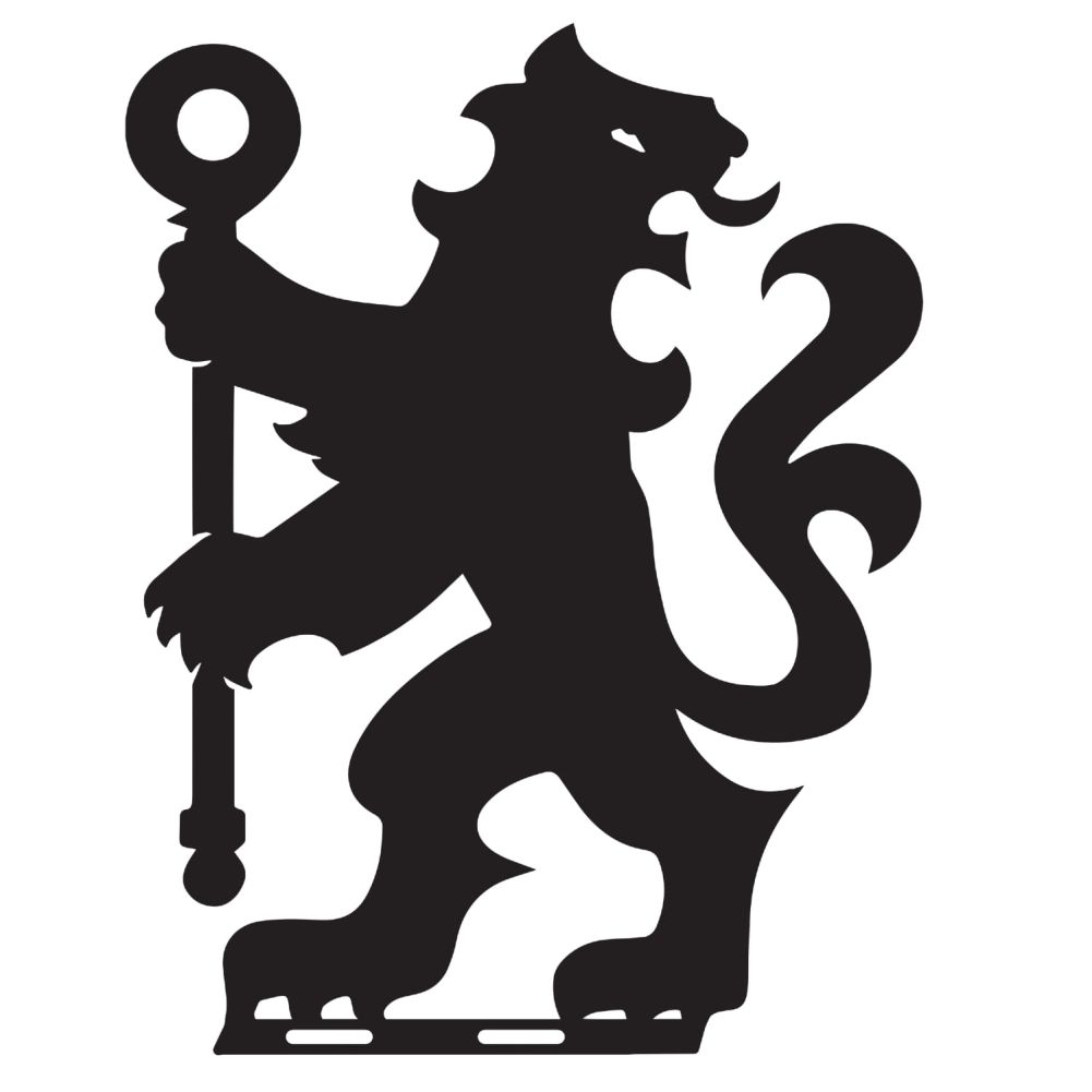 Chelsea FC Lion Crest Weathervane Topper On White