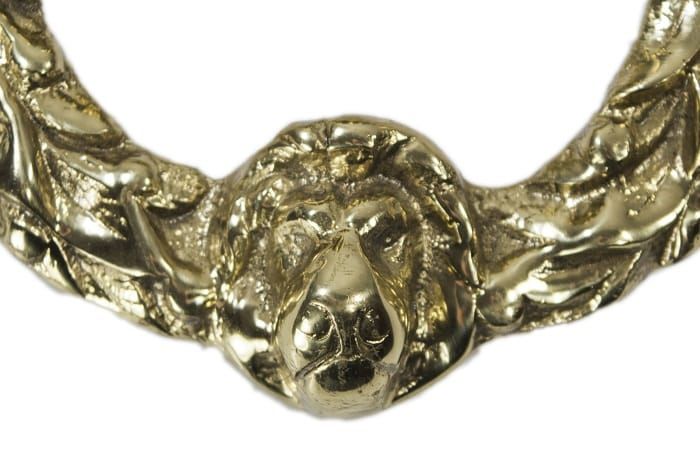 Polished Brass Royal Laurel Wreath Door Knocker Striker