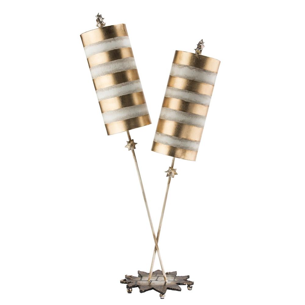 'Locus' Double Table Lamp-Gold