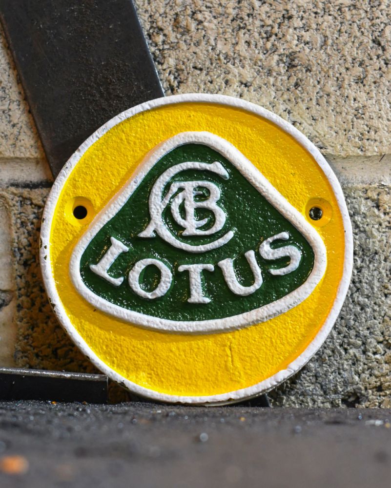 Cast Iron Lotus Cars Automobilia Sign