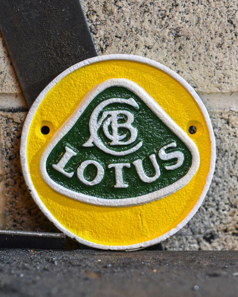 Lotus Cars Cast Iron Automobilia Sign