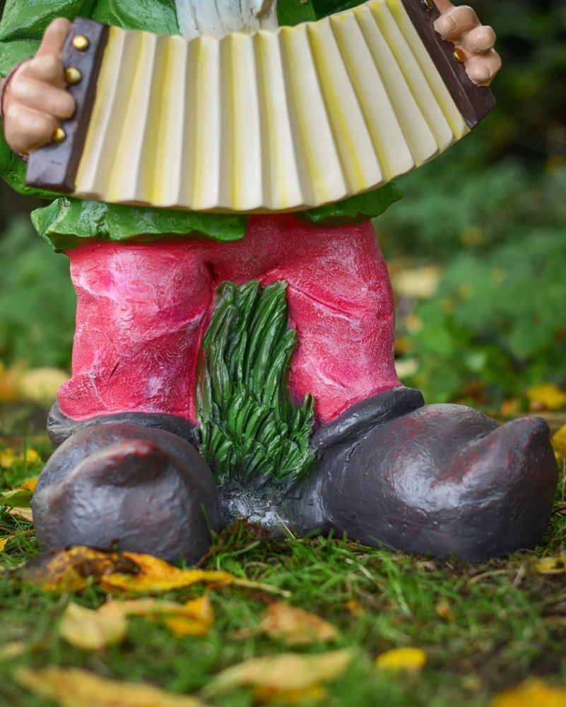 'Lysander' The Fibreglass Welcoming Garden Gnome Close Up