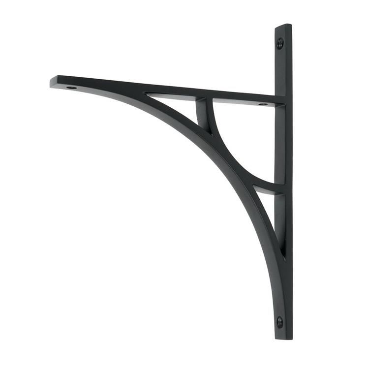 Matte Black Arched Shelf Bracket - 26cm x 20cm