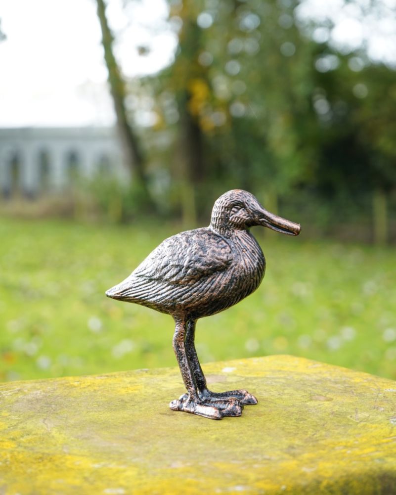 Medium Cast Aluminium Avocet 'Boris' Bronze & Copper Bird Garden Sculpture