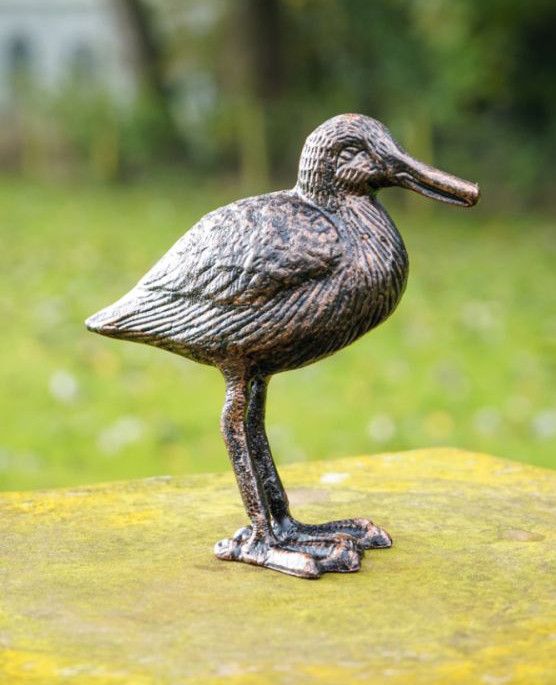 Medium Cast Aluminium Avocet 'Boris' Bronze & Copper Bird Garden Sculpture