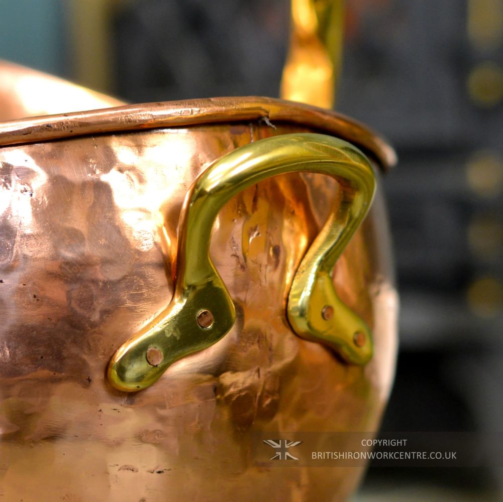 Medium Copper & Brass Fireplace Scuttle Close Up