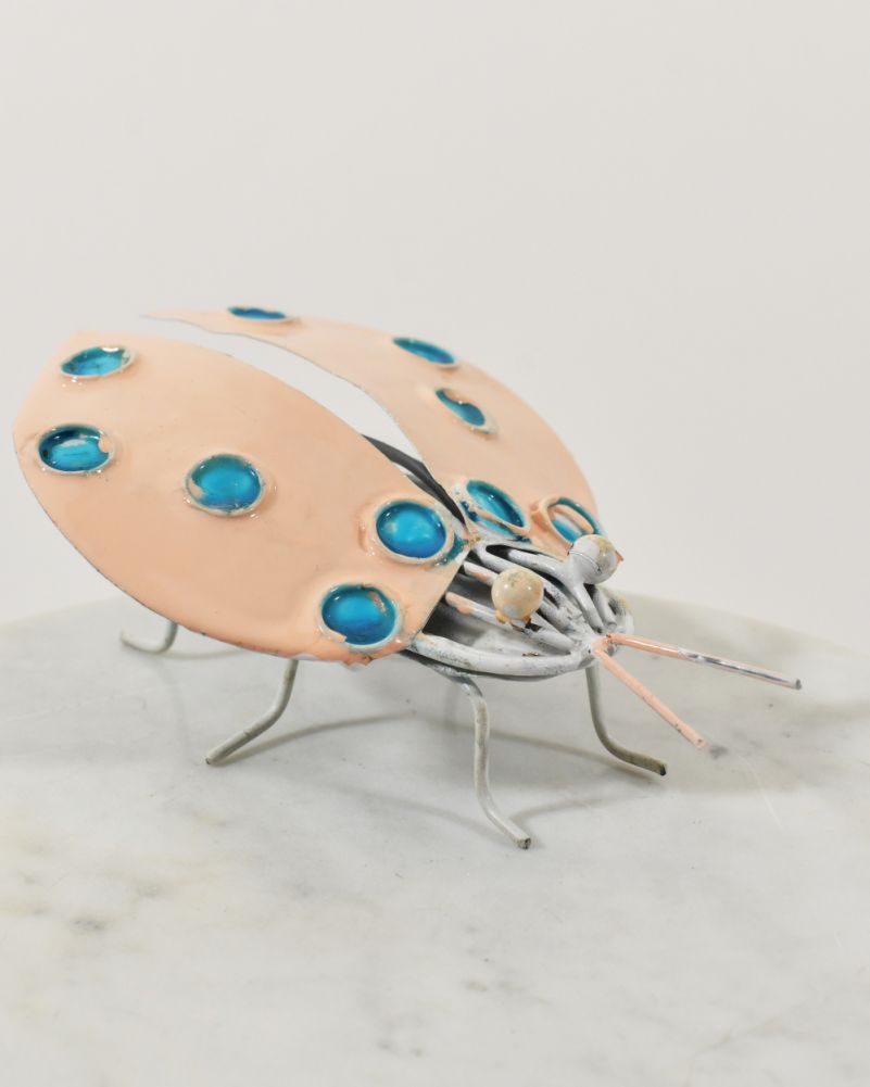 Medium 'Dottie' The Pink & Blue Spotted Beetle