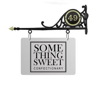 Merton Hall Hanging Shop Sign & Brass Door Number