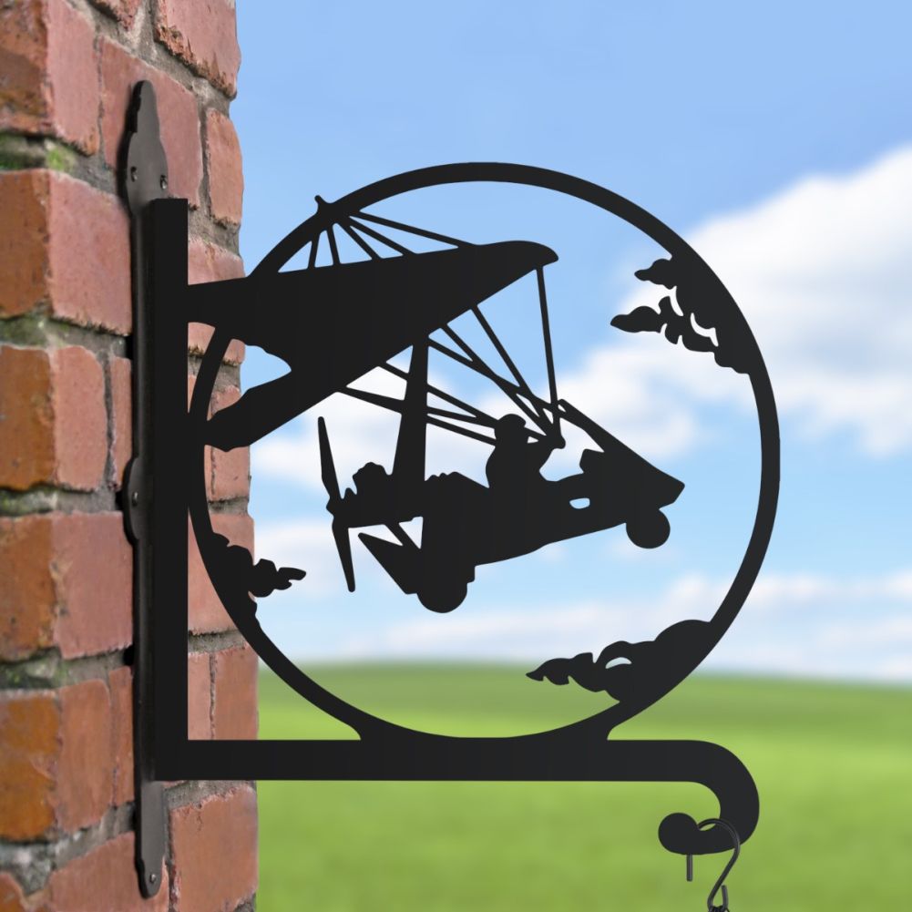 Microlight Hanging Basket Bracket In A Blue Sky Setting