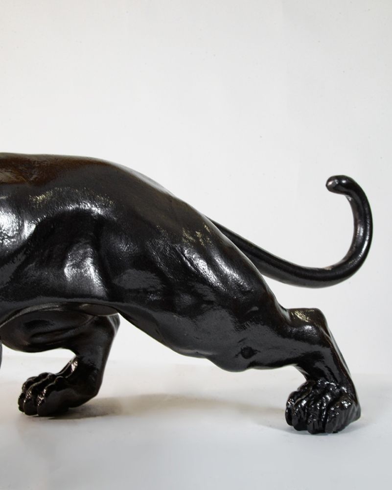 Black Midnight Prowler Panther Interior Ornament Close Up Tail