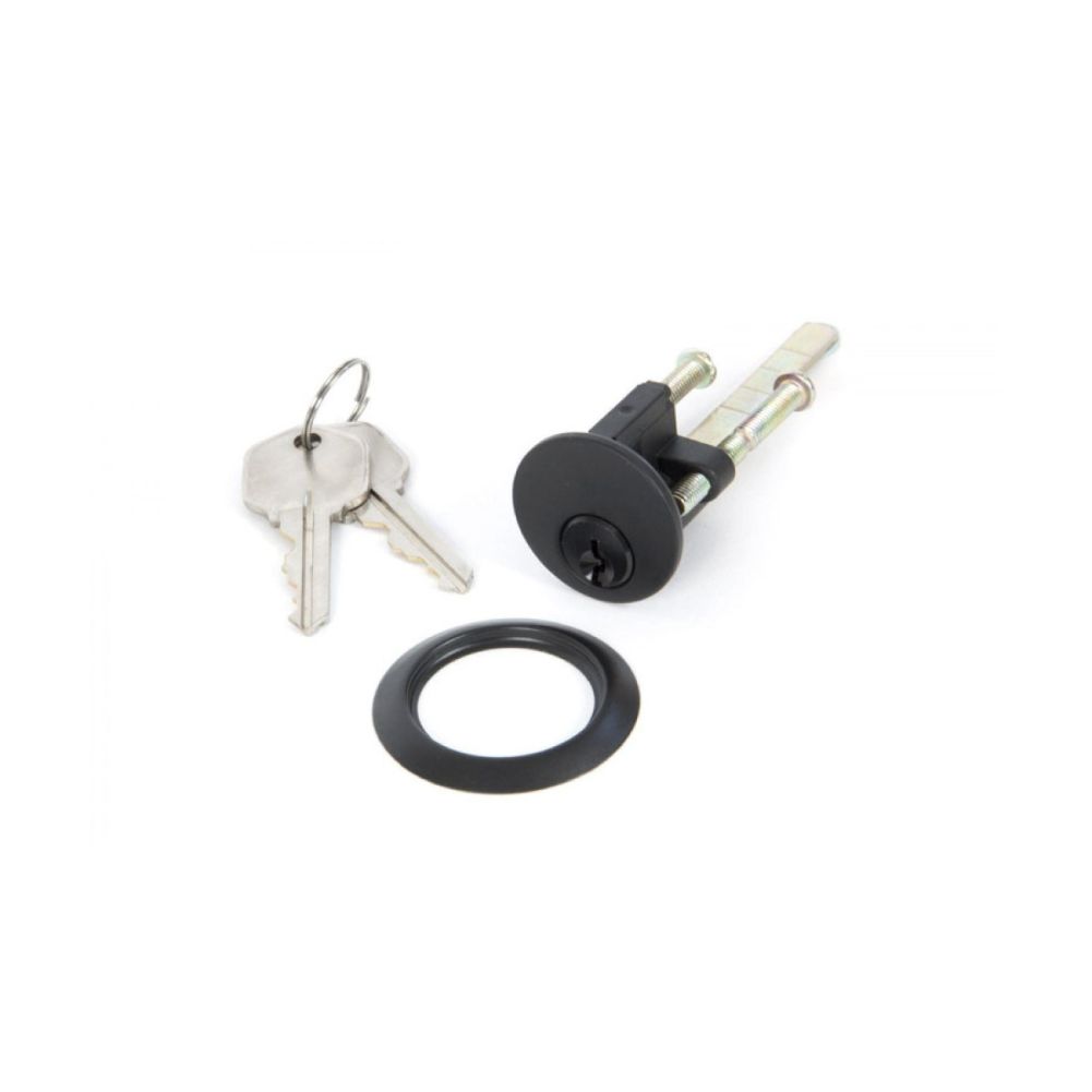 Modern Black Rim Cylinder Lock