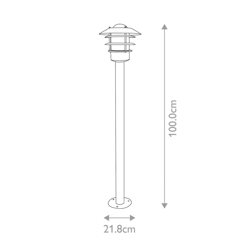 Modern Black 'Seaton' Miniature Lamp Post Set - 1m Dimensions