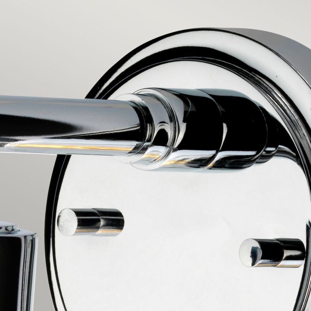 Modern 'Charlton' Wall Light In Polished Chrome Bracket