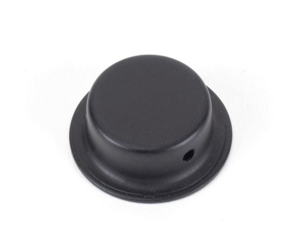 Modern Circular Matte Black Pocket Door Handle - 30mm Back