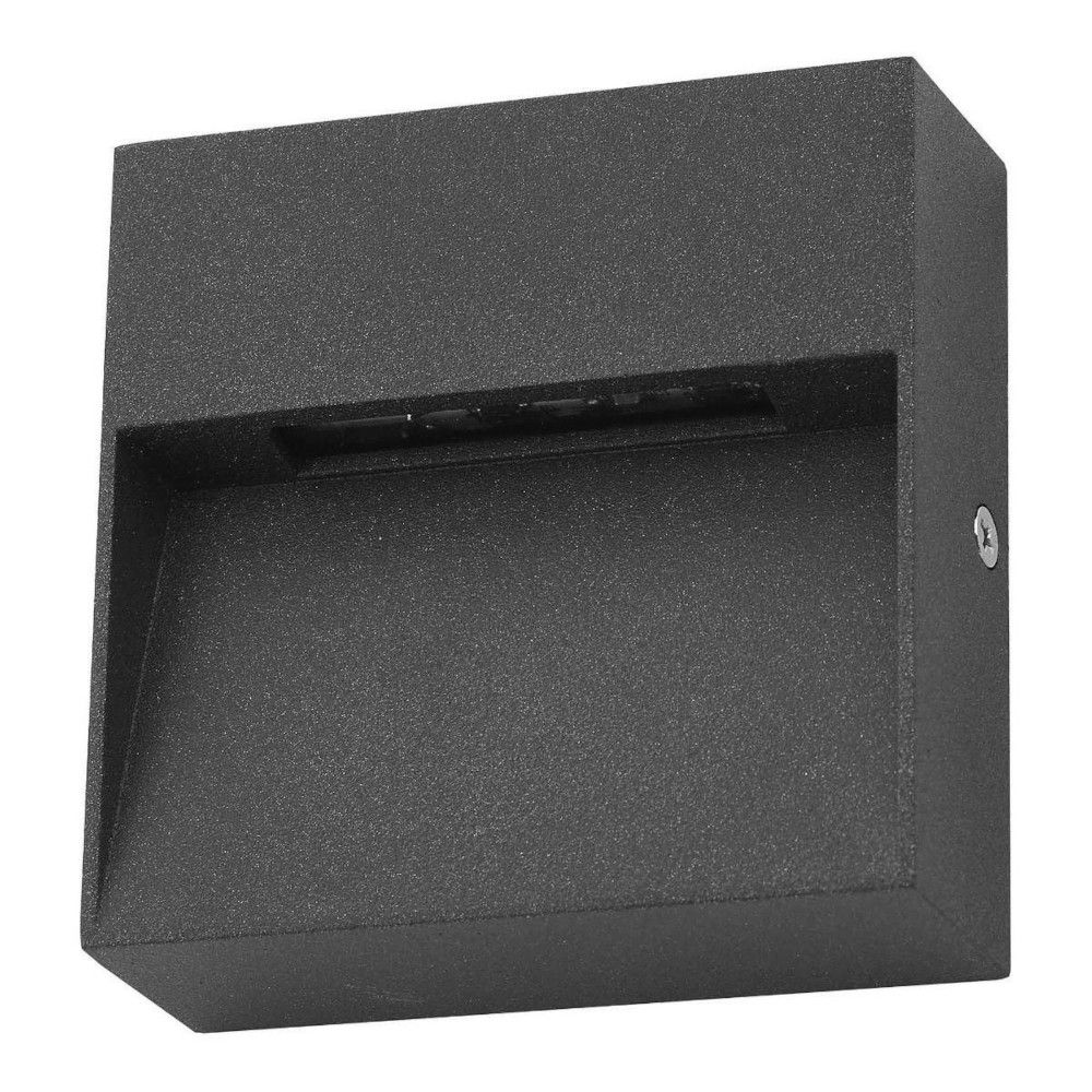 Modern Matte Grey 'Fishlock' Flush Wall Light Off