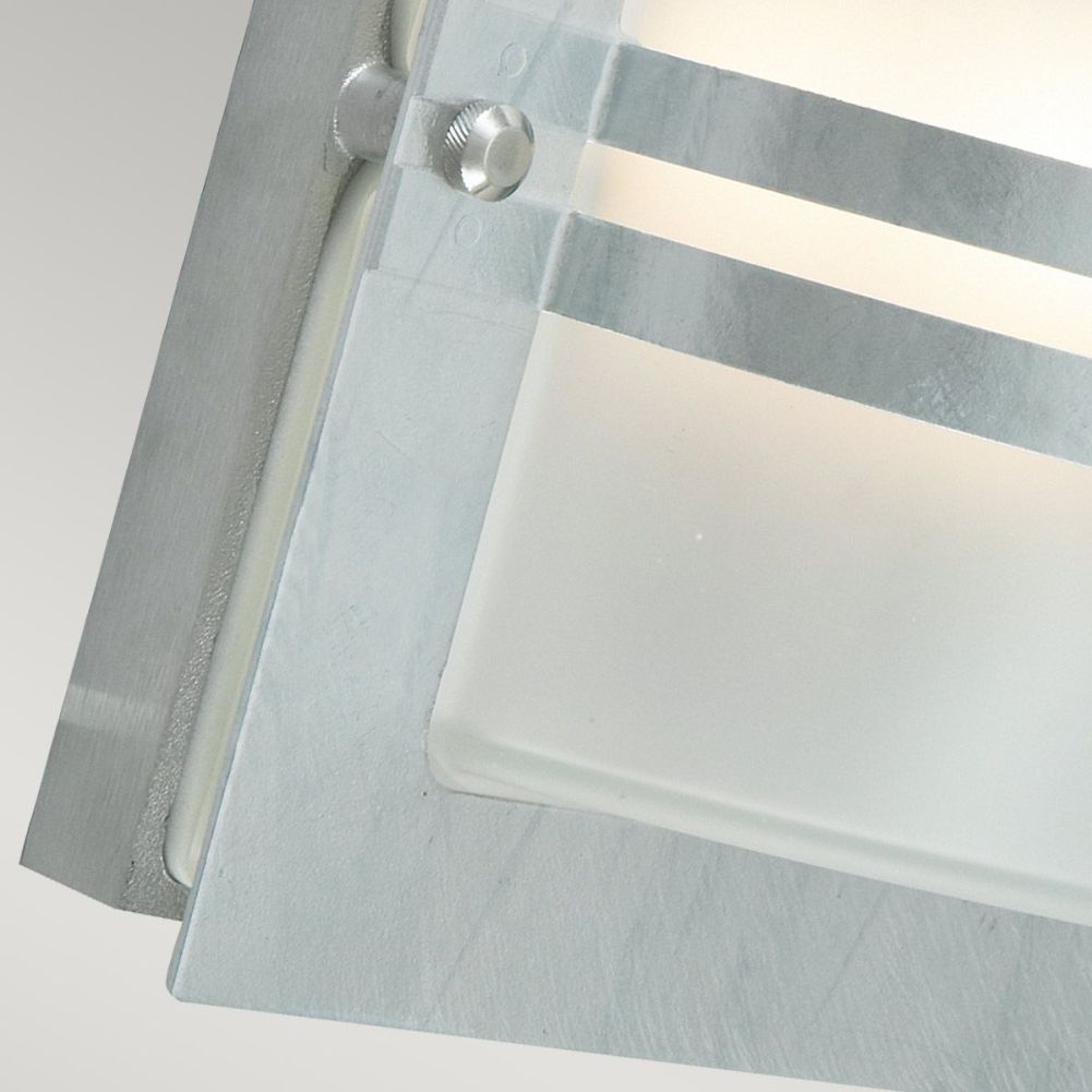 Modern Galvanised 'Stokesay' Garden Wall Light  Close Up