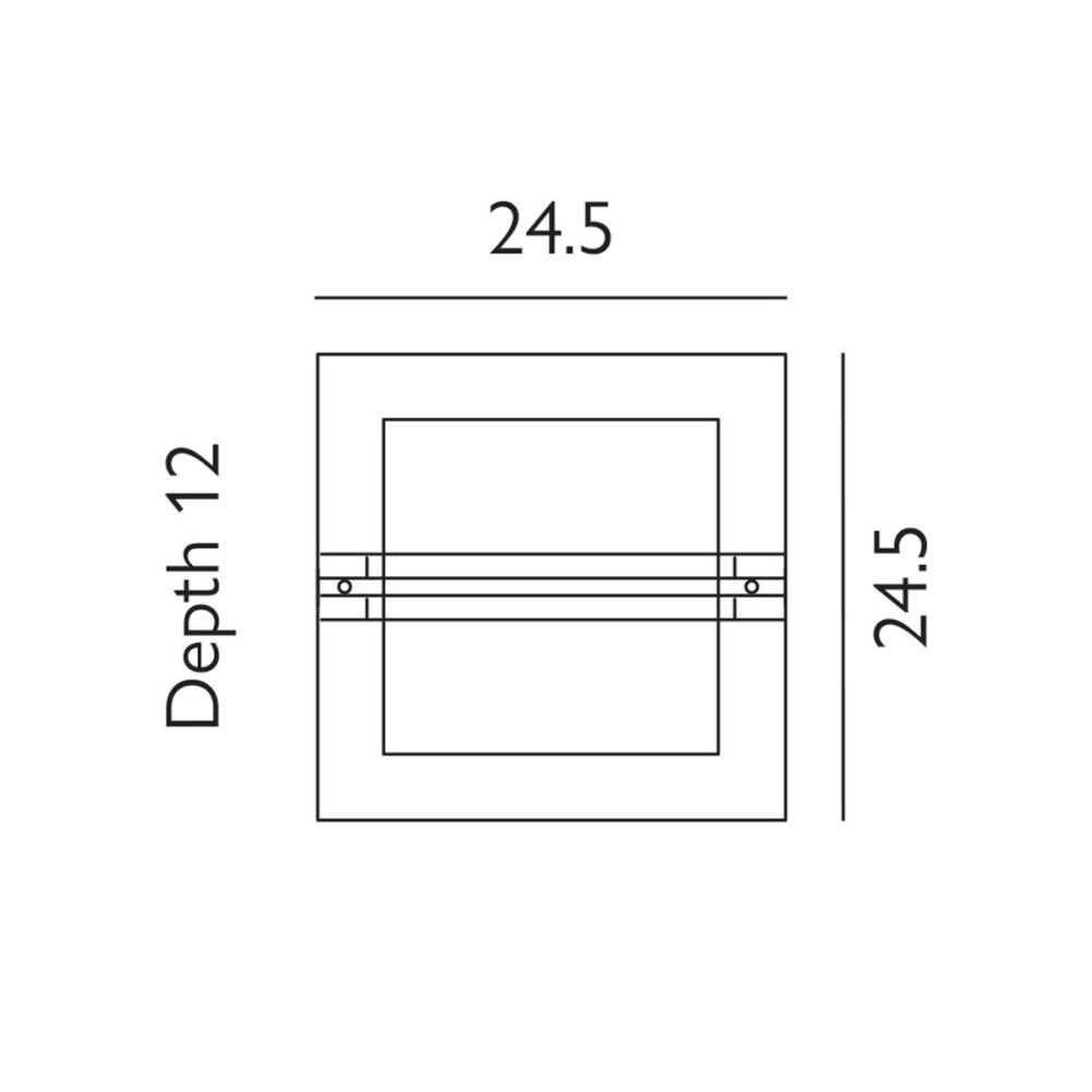 Modern Galvanised 'Stokesay' Garden Wall Light  Dimensions