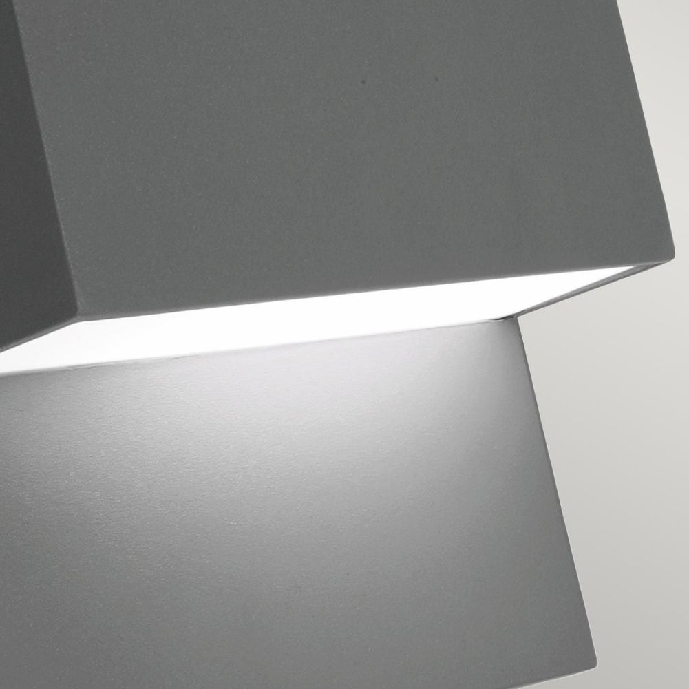 Close Up Of The Modern Woodeaton Graphite Podium Exterior Wall Lantern