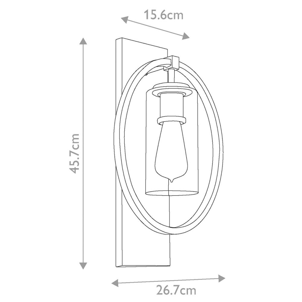 Modern 'Marlena' Wall Light Dimensions