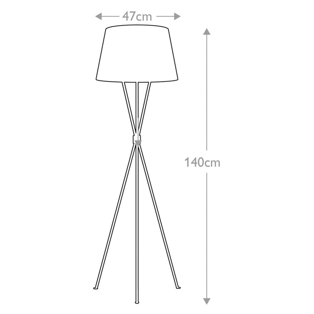 Modern Polished Nickel 'Noeud' Floor Lamp Dimensions