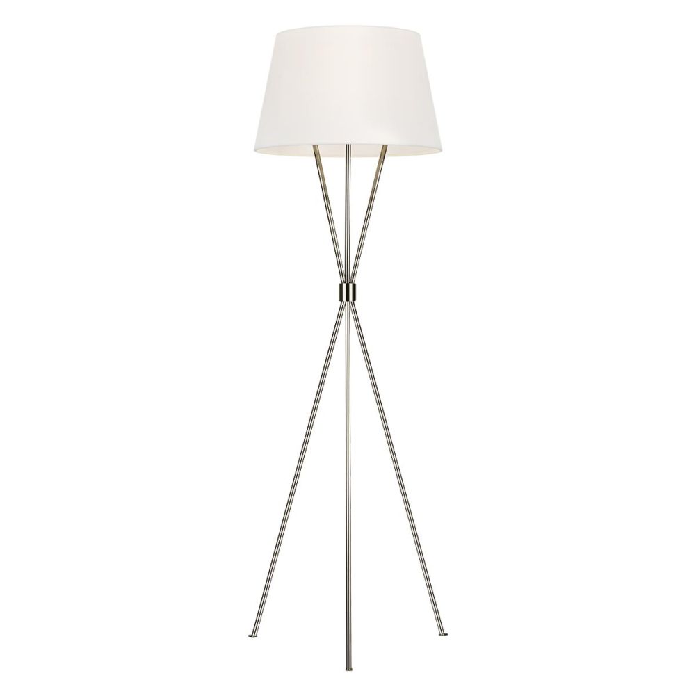 Modern Polished Nickel Noeud Floor Lamp