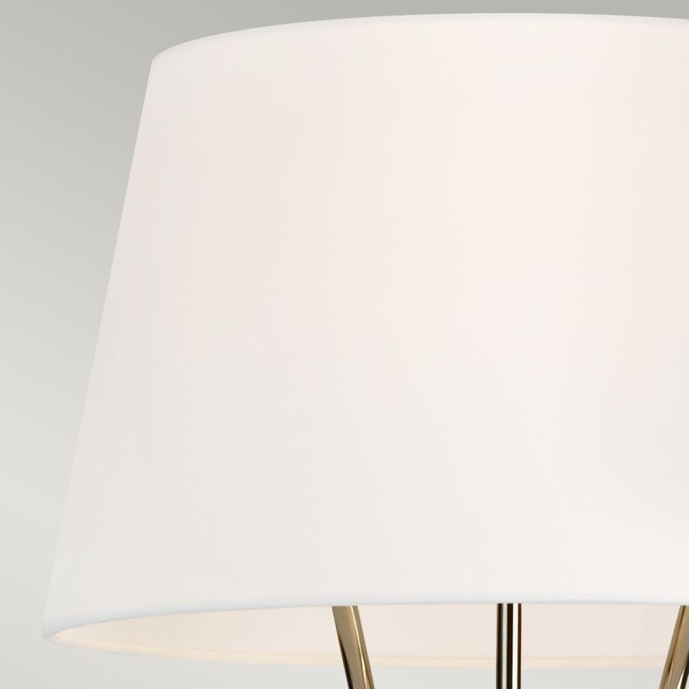 Modern Polished Nickel Noeud Floor Lamp Shade