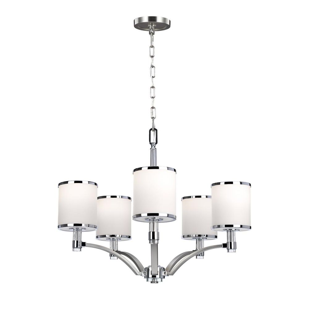 Modern 'Prospect Park' Five Light Chandelier