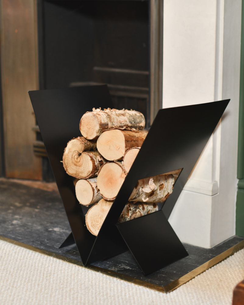 Art Deco Log Holder In A Setting