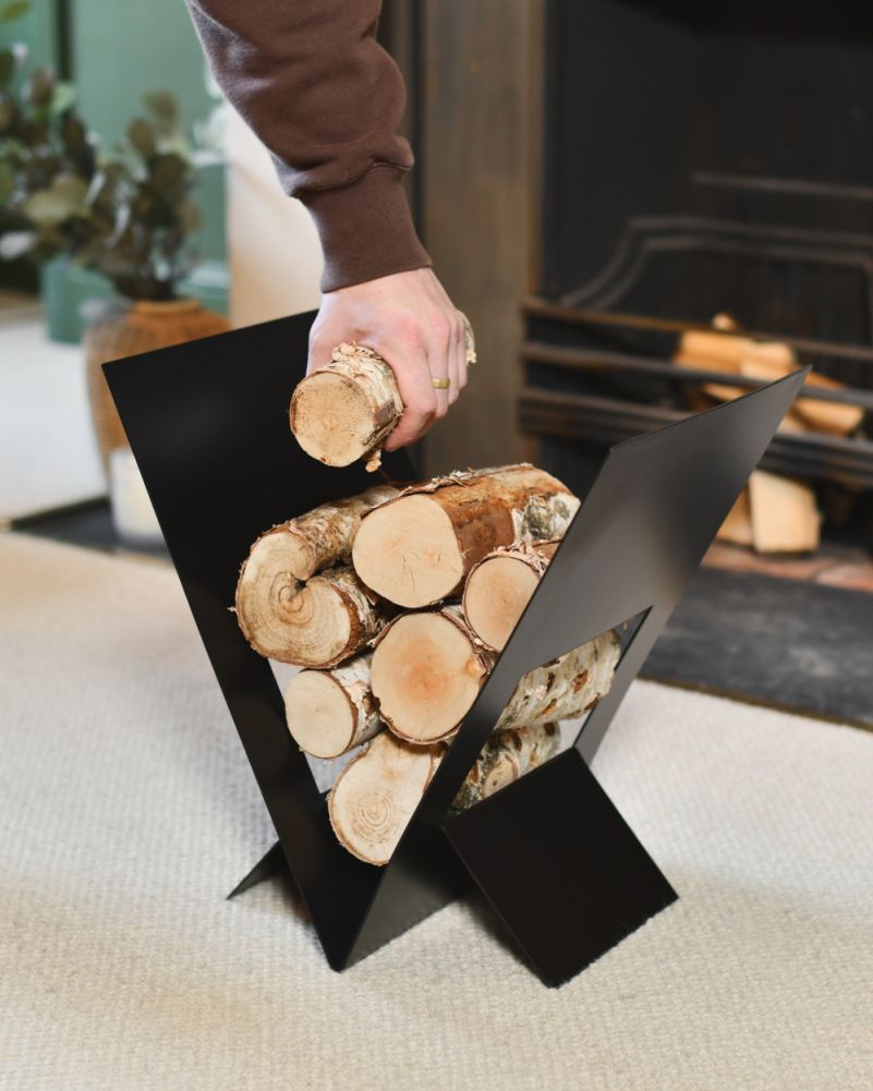 Modern 'Sandridge' Art Deco Log Holder To Scale