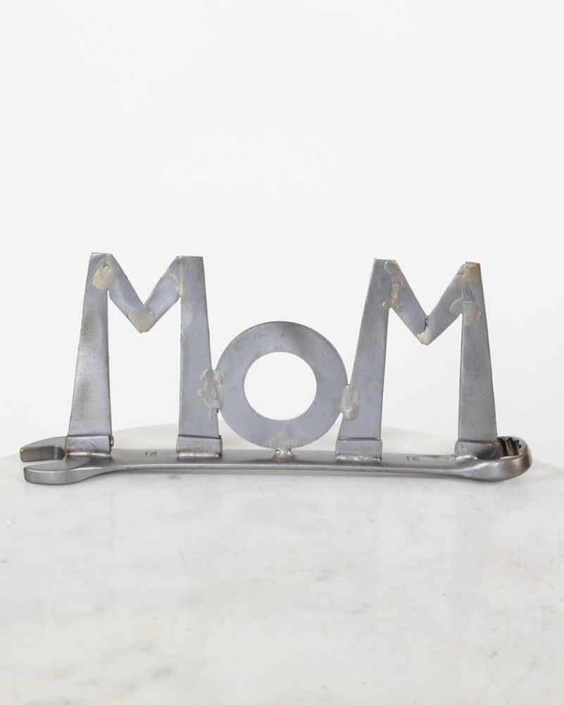 'Mom' Scrap Metal Art Sign