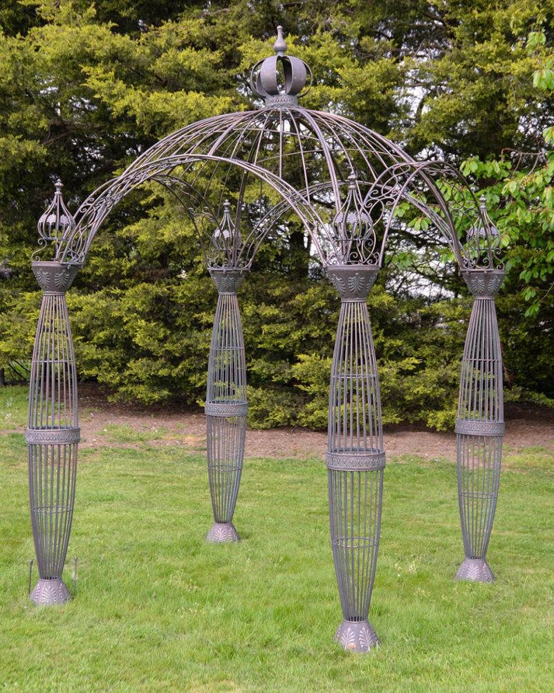 'Montacute' Rustic Wrought Iron Garden Gazebo
