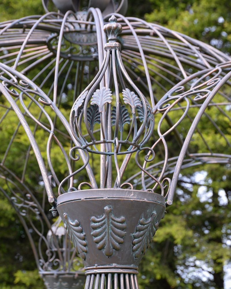 'Montacute' Rustic Wrought Iron Garden Gazebo Details