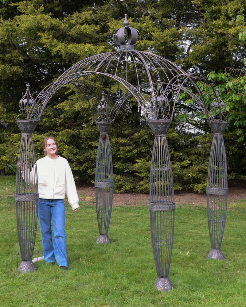 'Montacute' Rustic Wrought Iron Garden Gazebo Scale