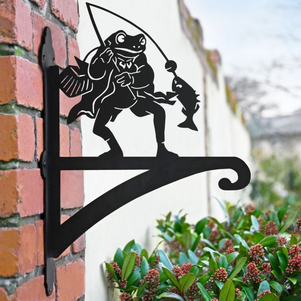 Hanging Basket Bracket with Mr Frog Motif