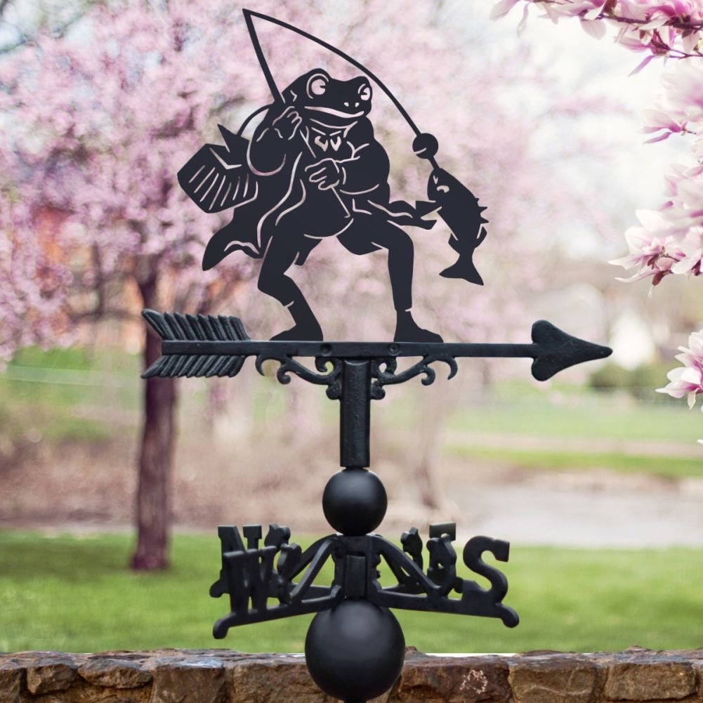 Weathervane with Mr Frog Motif

