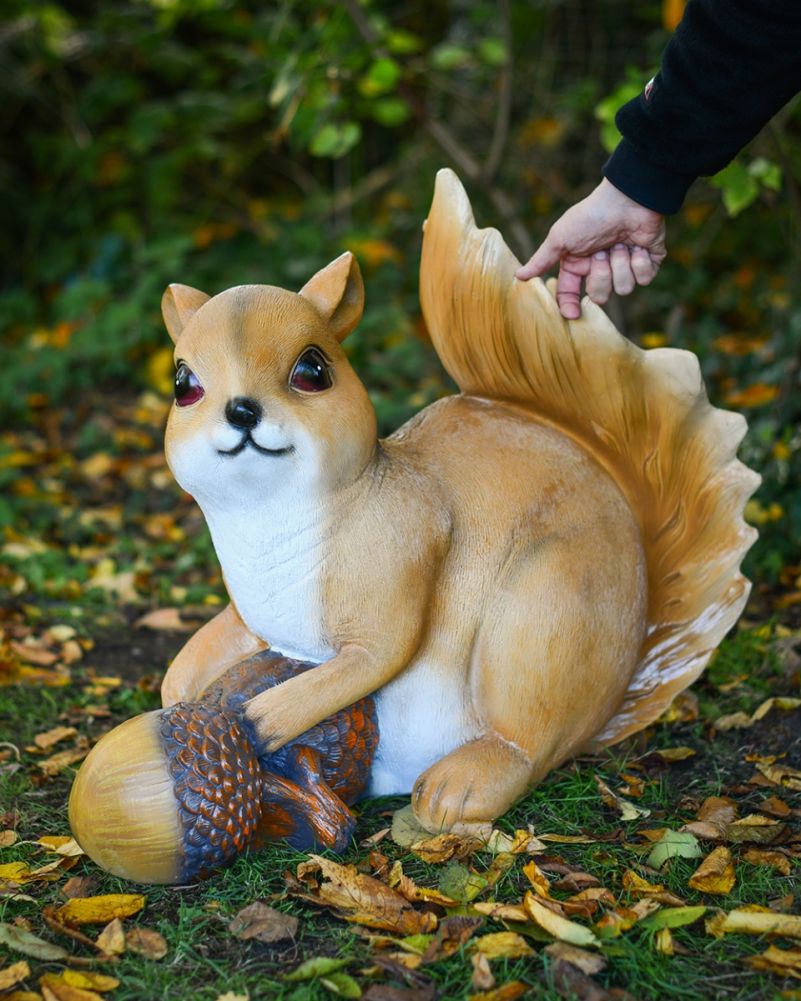 Munchie The Fibreglass Squirrel Garden Sculpture Scale