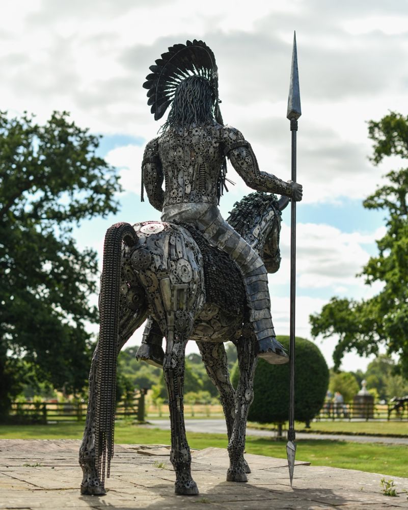 Back Of the Horse From The Native American Horseback Chief Sculpture