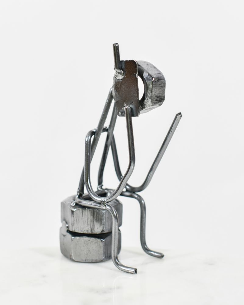 'Nature Calls' Scrap Metal Art Sculpture Side On