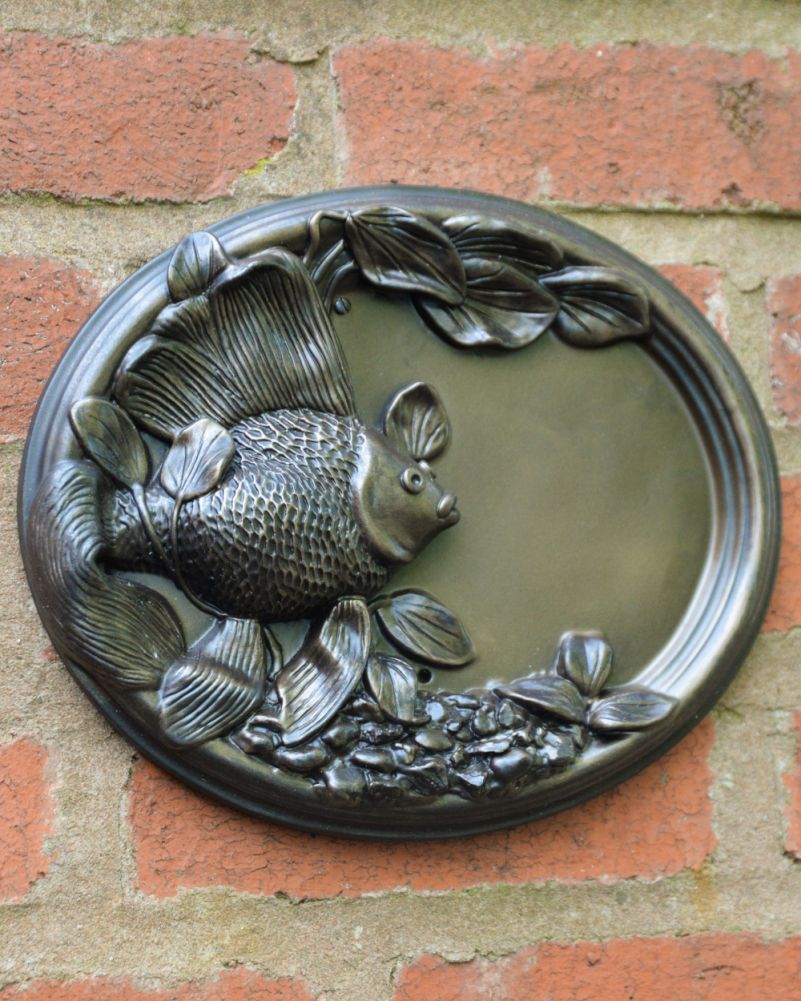 Goldfish Naural Bronze House Sign Detail