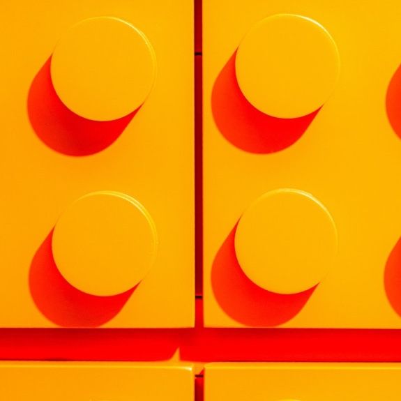 Orange Finish On The Brick Collection Chest of Drawers - 6 Drawer Unit