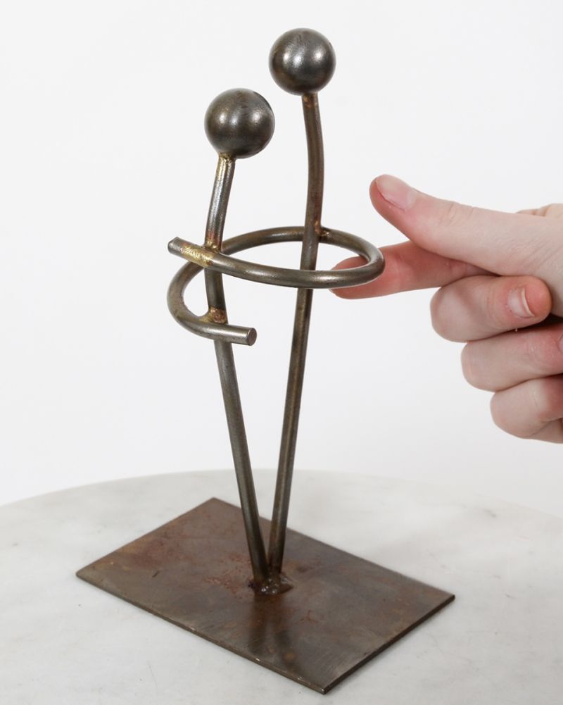 Orbital Bond Scrap Metal Art Sculpture Scale