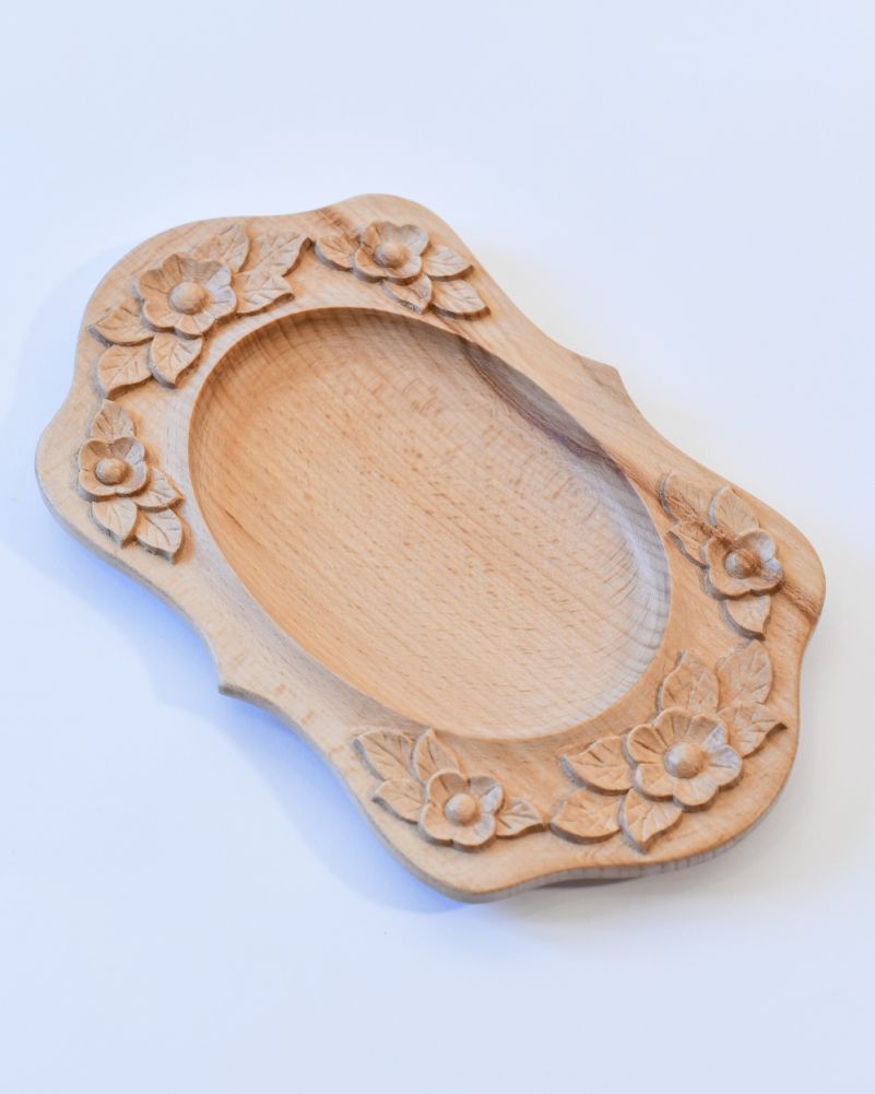Above The Ornate Beechwood Tray 