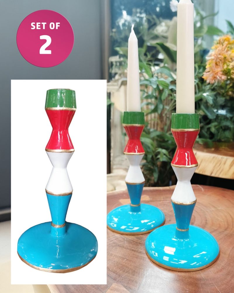 Ornate Candle Stick Holder - Set Of Two (Clearance) Main