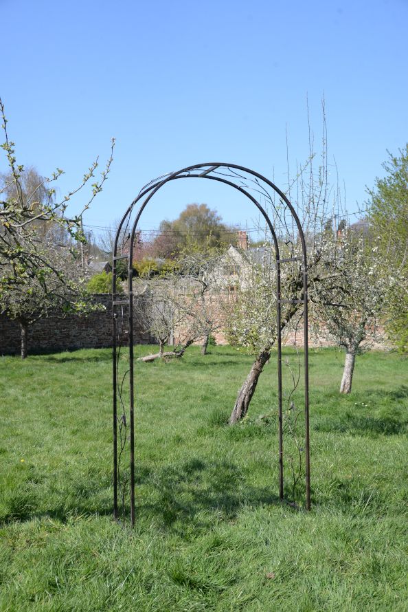 Ornate Floral Foglia Natural Lacquer Rose Arch