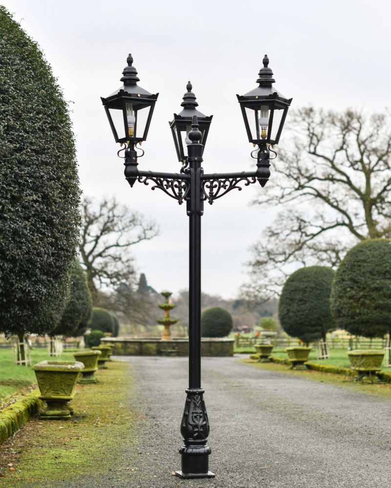 Ornate 'Miller' Triple Headed Victorian Lamp Post