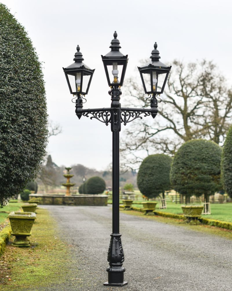 Ornate 'Miller' Triple Headed Victorian Lamp Post