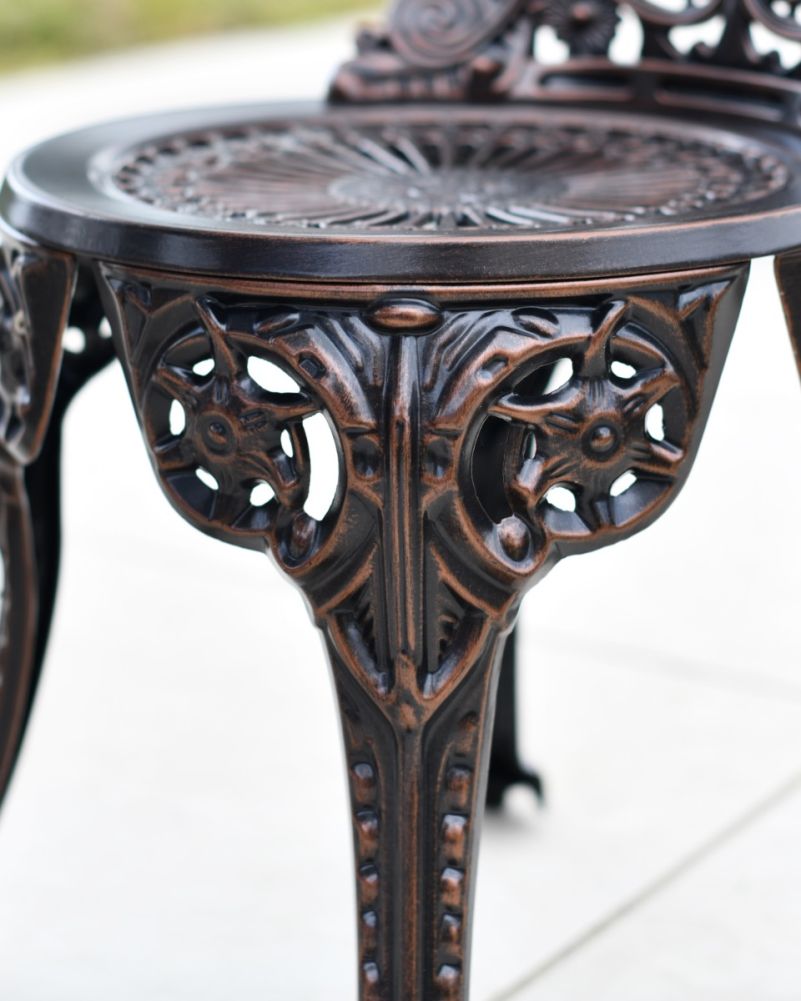 Ornate Pattern On Garden Chair Leg