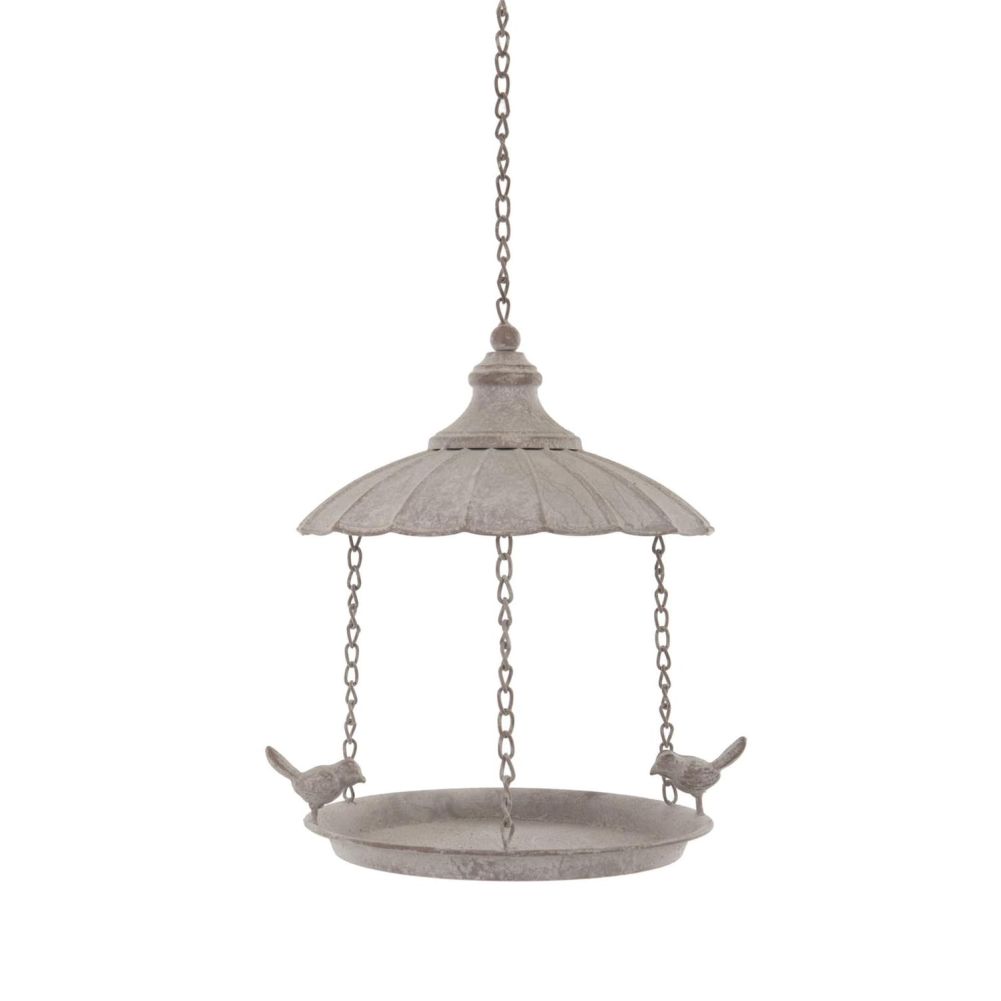Hanging Parasol Birdfeeder On a White Background
