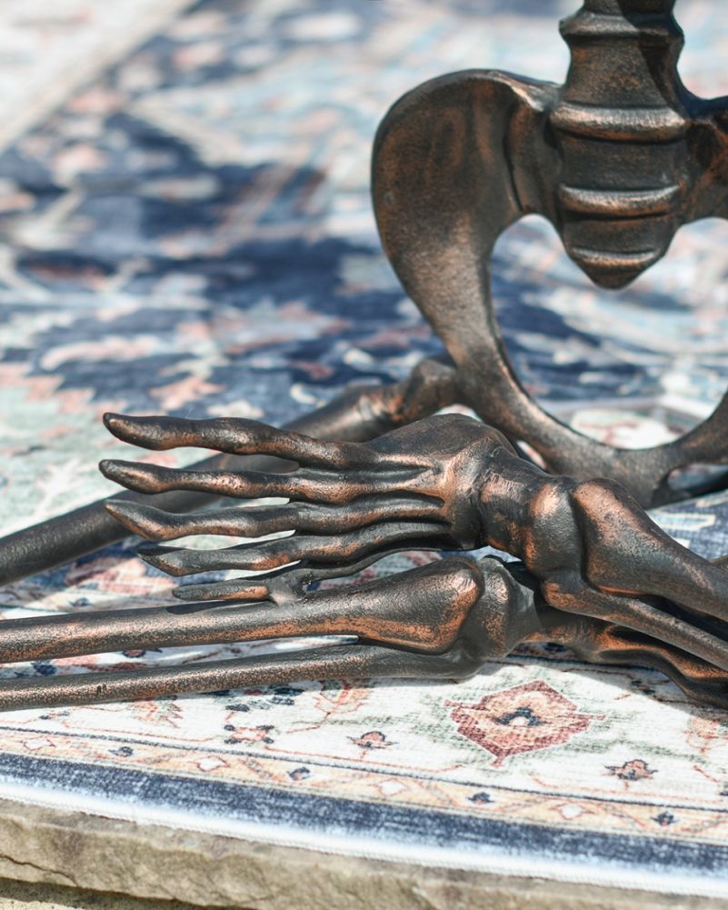 'Pax' The Tranquil Aluminium Skeleton Sculpture Up Close